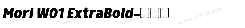 Morl W01 ExtraBold字体转换